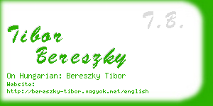 tibor bereszky business card